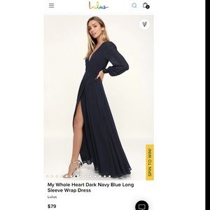 Navy Blue Brides Maid dress